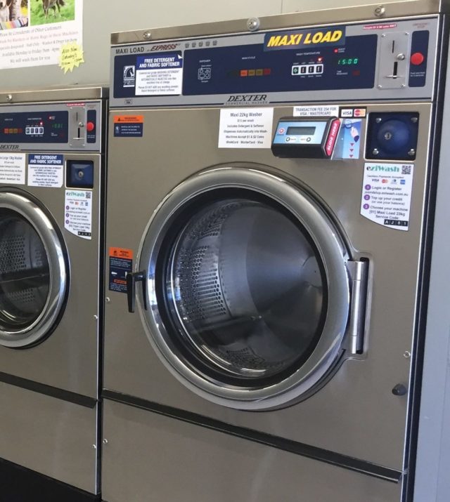 maxi Dexter washing machine in Joondalup laundromat
